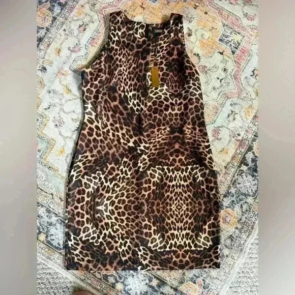 NWT Alexia Admor LEOPARD Daphne Jewel Neck Dress Sz: XL - Picture 2 of 6